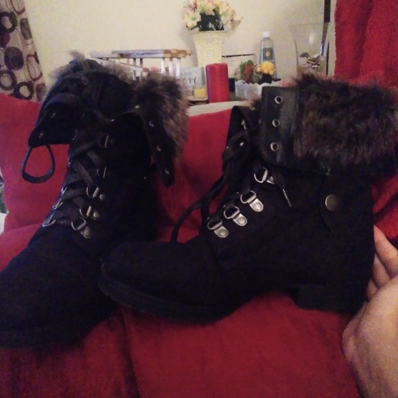 JustFab Shoes - Black combat boots